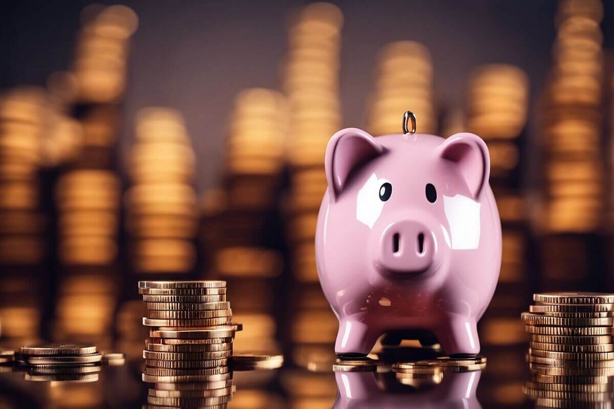 a pig with money