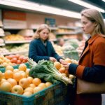 a woman buying groceries in the market