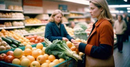 a woman buying groceries in the market