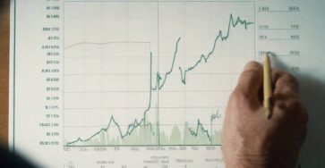 a man see a chart of finance