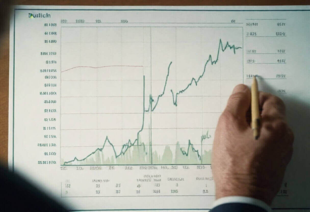 a man see a chart of finance