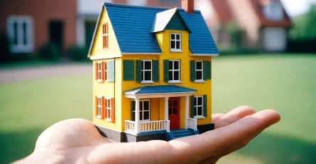a hand holding a hause toy