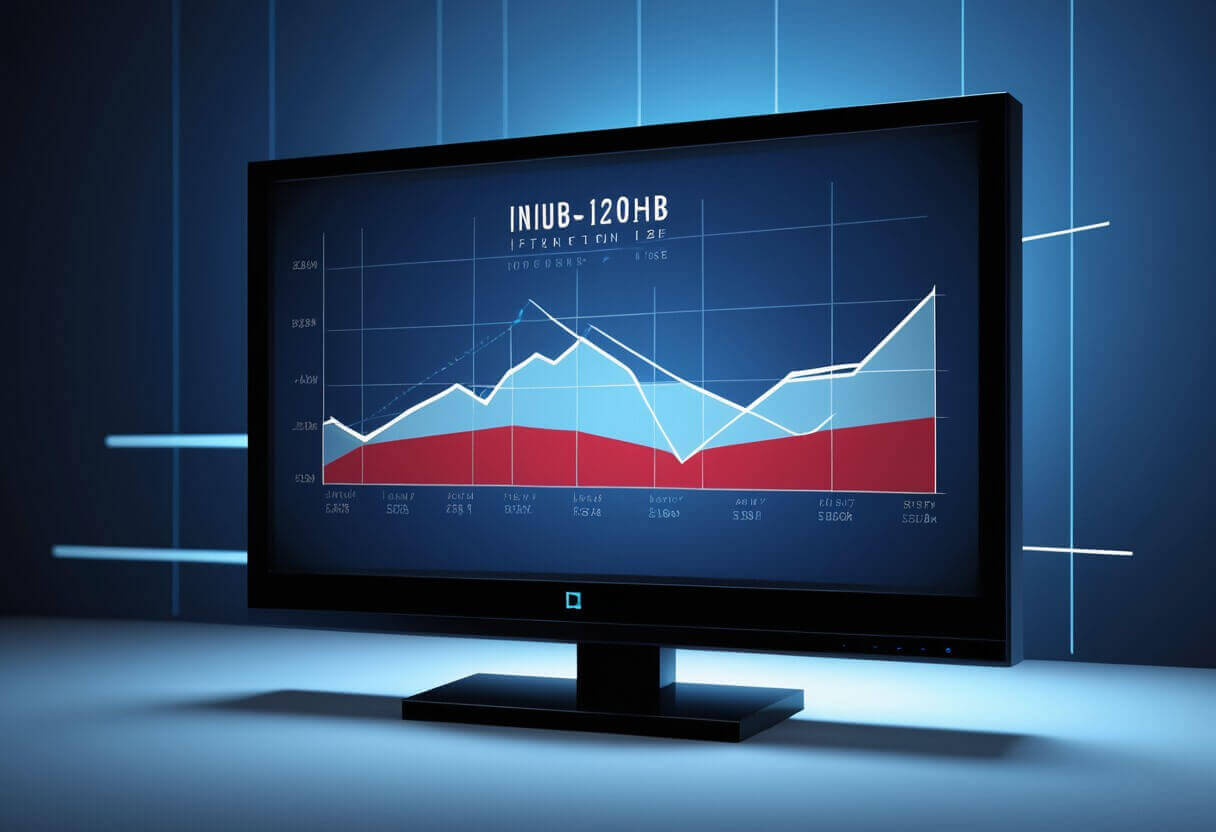 a screen showing a chart of investment