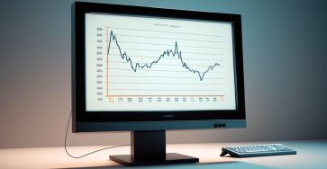 a screen showing a chart of inflation