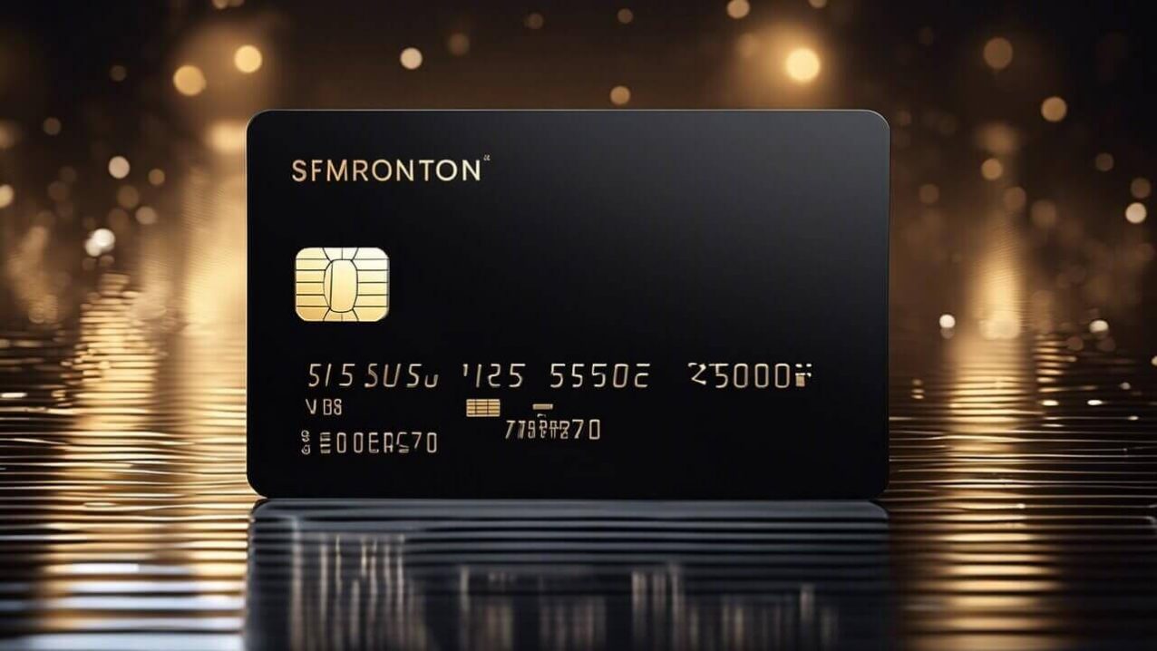 A black credit card