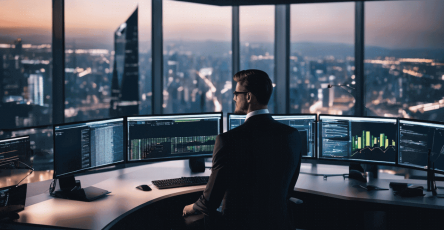 A man front the computer